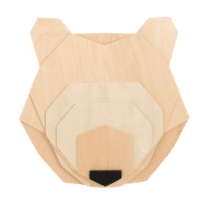 Little Love by NoJo Bear Head Layered Natural Wood Wall Décor